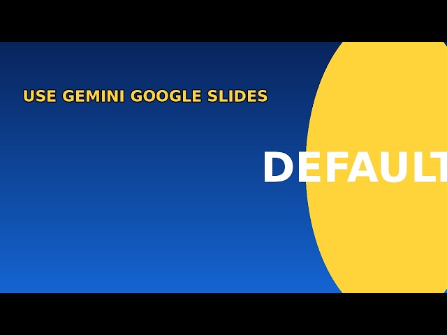 How to use gemini in google slides