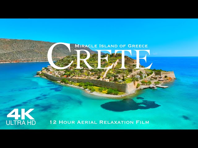 [4K] CRETE 🇬🇷 12 HOUR Drone Aerial of Hersonissos, Malia, Agios Nikolaos Κρήτη | Kreta Creta Greece