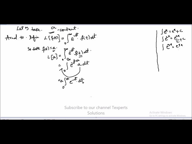 Laplace Transform of a Constant | Laplace Transform, Engineering Mathes,VTU