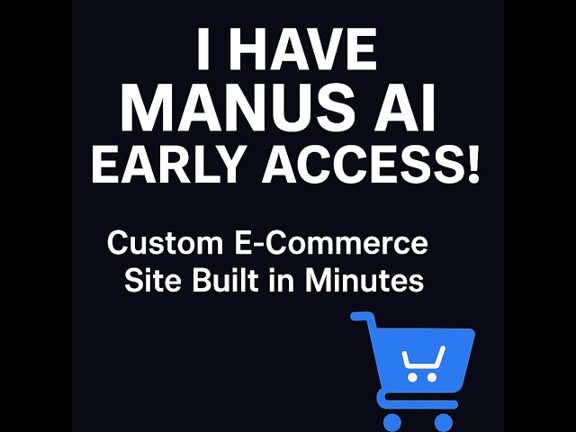 Build an E-Commerce Store in Minutes with Manus AI — No Code Needed!