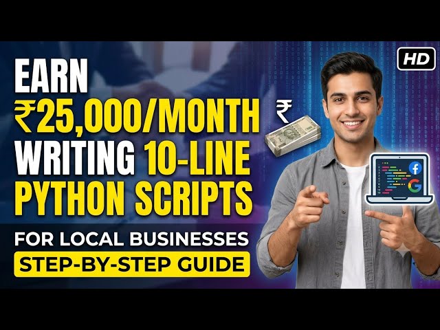 Earn ₹25,000/Month Writing 10-Line Python Scripts for Local Businesses (Step-by-Step)💰💸