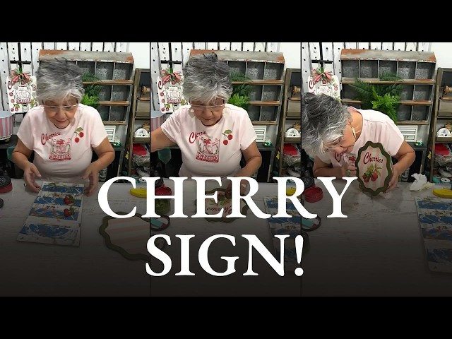 DIY Cherry Sign with Fast Drying Casting Resin Cherries