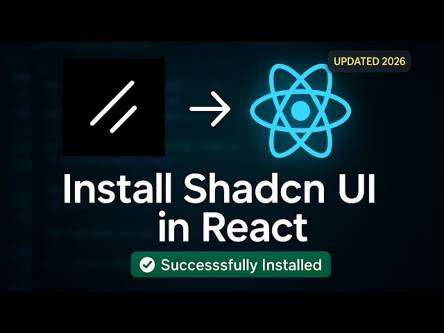How to Install Shadcn in React, Vite with Javascript | Set up shadcn/ui in React, Vite, Javascript