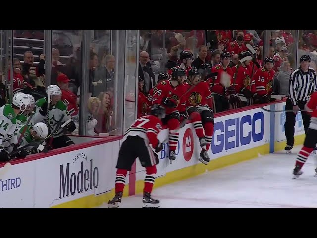 Jani Hakanpaa Hits Lukas Reichel Into Stars Bench