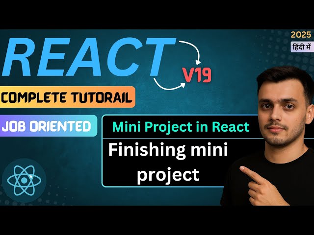 #33 Mini Project Complete | React JS Tutorial | React JS Course in Hindi | React JS Project