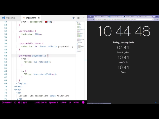 Lecture: CSS Transitions & Animations
