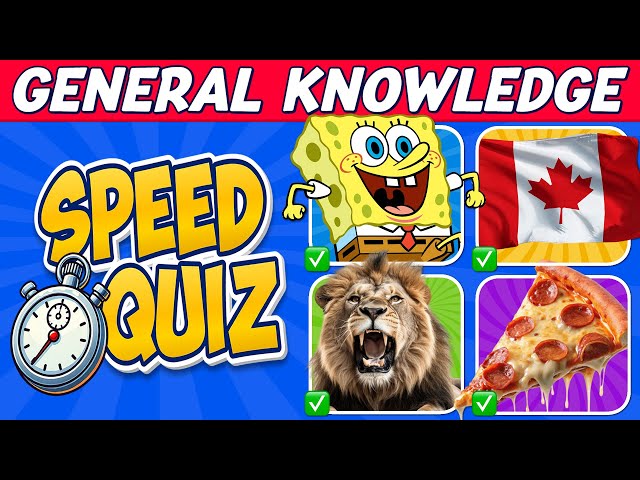 General Knowledge Speed Quiz ⏱️ | 65 Questions Everyone Should Know ⚡