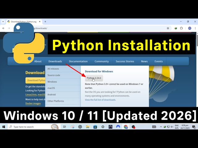 How to Install Python On Windows 10 & 11 [Latest Version] 2026 | Python Install Karne Ka Tarika 