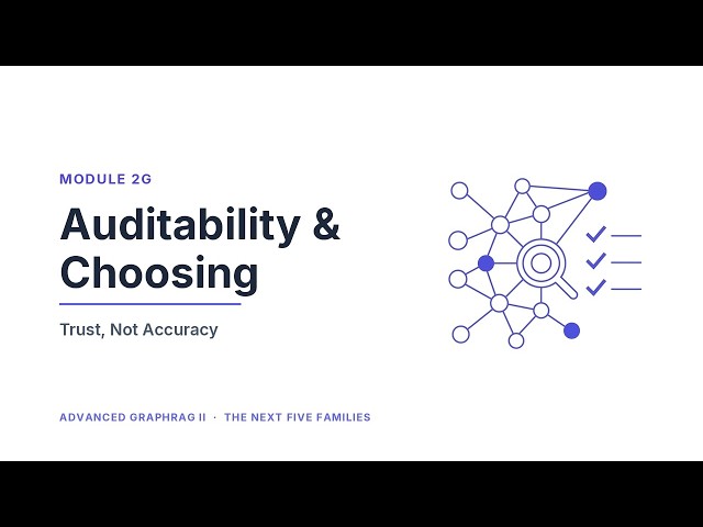 Module 2G — Auditability & Choosing Your Memory (SAGE, MOSS)