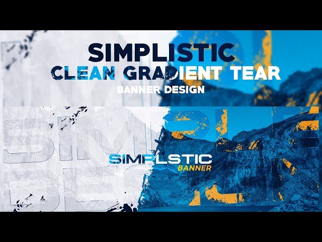 PS Tutorial: Simplistic Clean Gradient Tear Banner Design