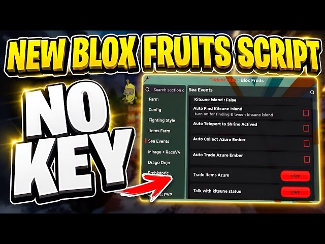 [NO KEY] NEW BLOX FRUITS SCRIPT (Roblox) | 🔥 FAST AUTO FARM + RACE V4 + SEA EVENTS & More!