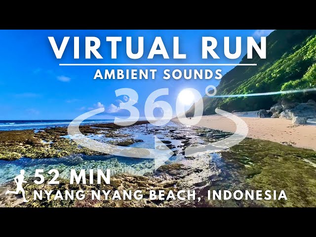 360° Virtual Running Video For Treadmill on Nyang Nyang Beach #Bali #Indonesia #virtualrunningtv