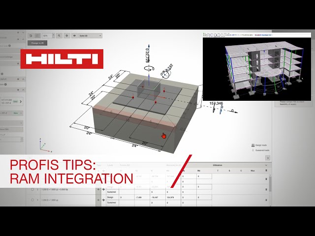 Hilti PROFIS Engineering anchor design software tips - RAM structural design software integration