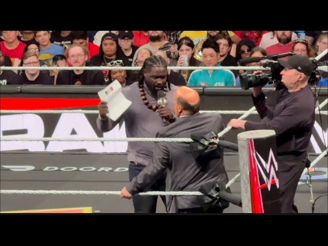 Oba Femi Signs Clash in Italy Contract Full Segment - WWE Raw 5/25/2026