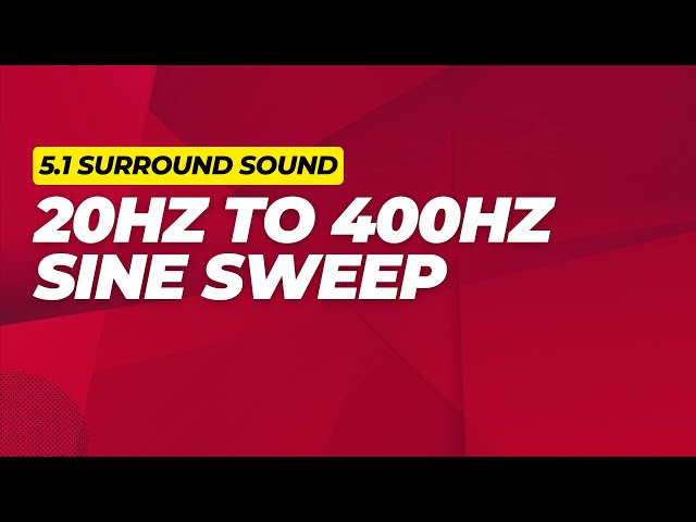 Surround Sound 20hz to 400hz Sub LFE Crossover Test [True YouTube 5.1 Surround Sound]