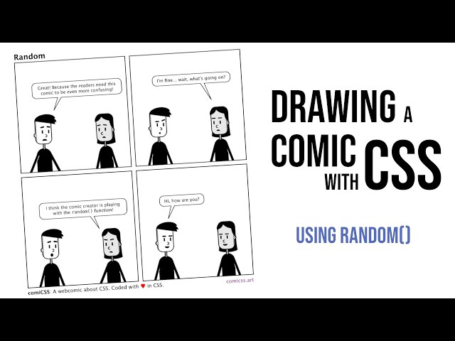 Live coding a comic with CSS using random()