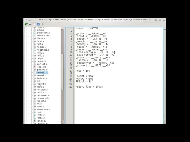 Hacker's Edge and 65c02 Assembly -- import custom code