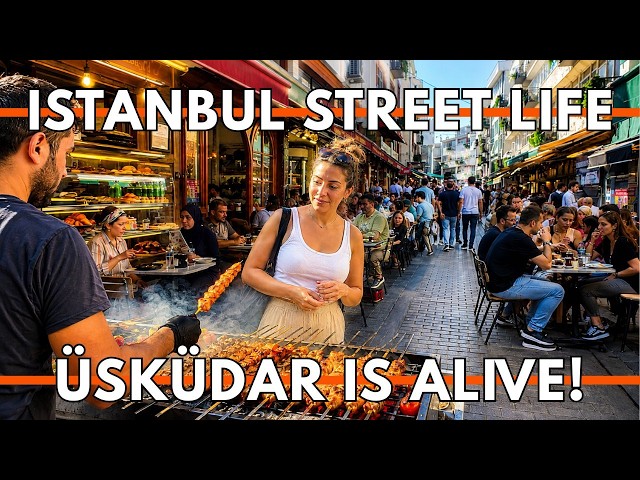 ISTANBUL TURKEY 2026 4K WALKING TOUR | Üsküdar Bazaar, Busy Cafes, Street Food & Local Life