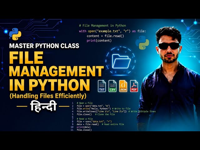 22 Master Class in Python - File Management in Python - Hindi