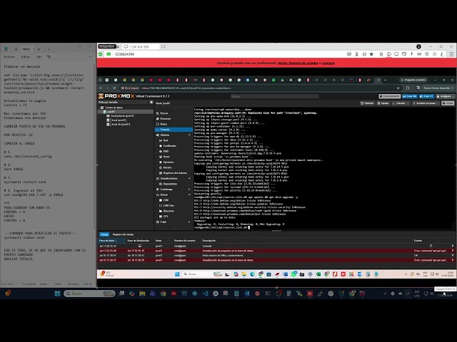 SERVIDOR FISICO - PROXMOX - REPOSITORIO COMUNITARIO - CONFIGURACION SSH - PUERTO