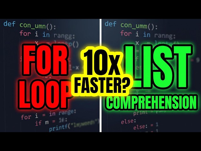 Python - List Comprehension vs For Loop: Which is Actually Faster?