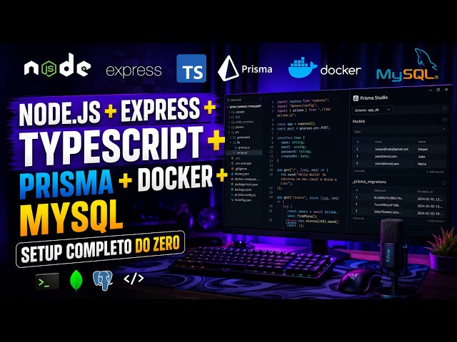 Node.js + Express + TypeScript + Prisma + Docker + MySQL | Setup Completo do Zero