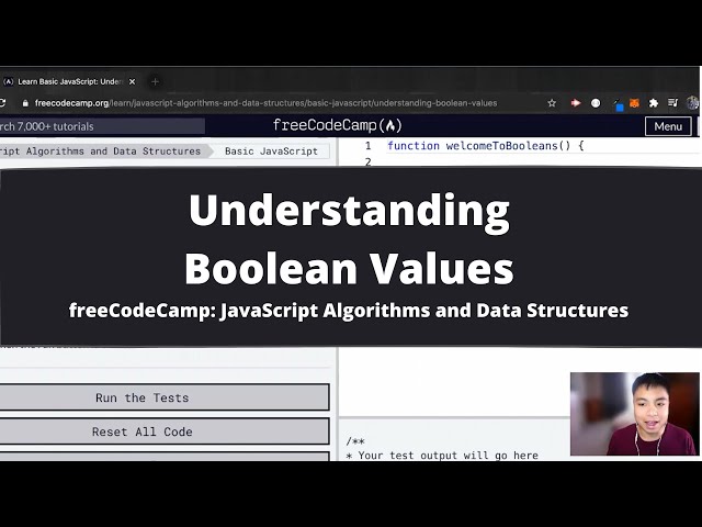 Understanding Boolean Values (Basic JavaScript) freeCodeCamp tutorial