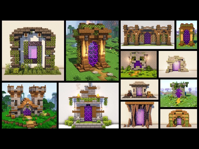 Minecraft Medieval Nether Portal Designs and Ideas