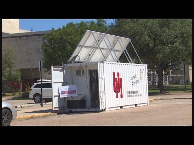 Shipping container turned into computer lab