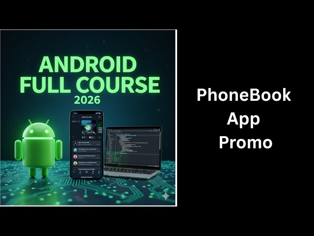 (266) PhoneBook App Promo | Android Project Demo | Complete Android Course