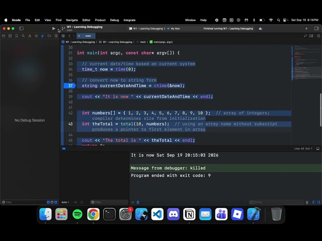 W1 - Learning Debugging