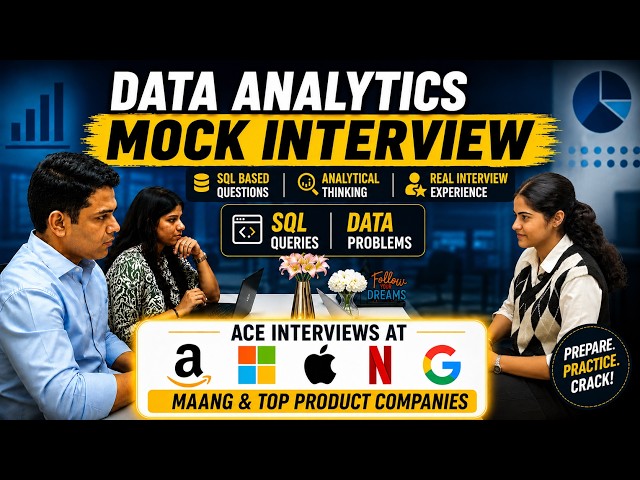 Data Analyst Mock Interview 2026 | Real Interview Questions & Answers.