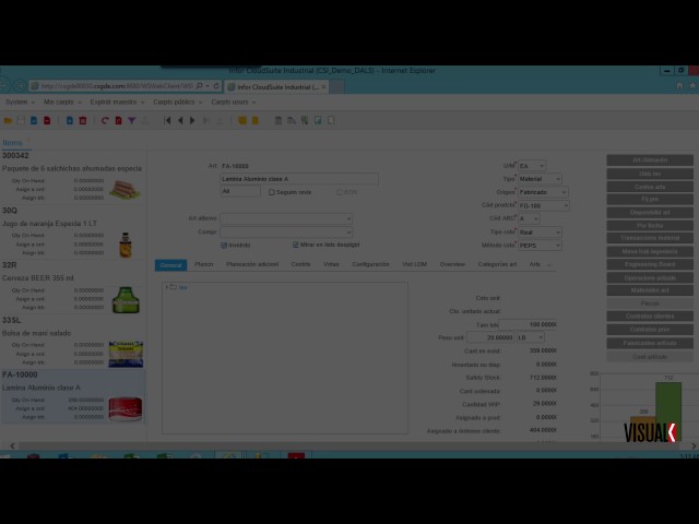 Software Infor ERP para la Industria Alimentos y Bebidas