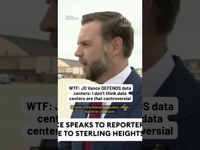 WTF: JD Vance DEFENDS data centers: I don't think data centers are that controversial