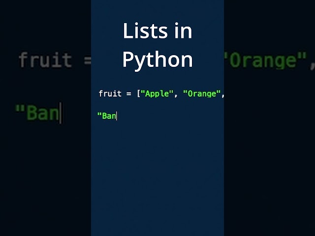 Lists in Python - Part 1 - Creating a List