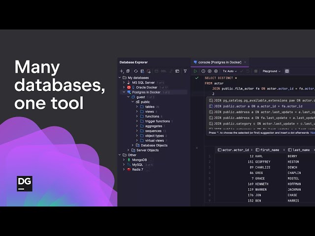 DataGrip: a powerful cross-platform tool for relational and NoSQL databases