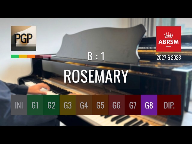 ROSEMARY from Three Sketches H. 68 by Frank Bridge | ABRSM 2027 & 2028 Piano Grade 8 B1 (with score)
