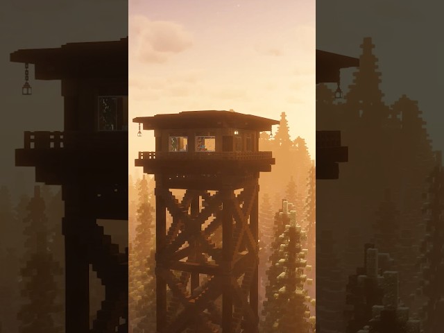 I Built a Realistic Firewatch Tower in Minecraft 🔥🌲