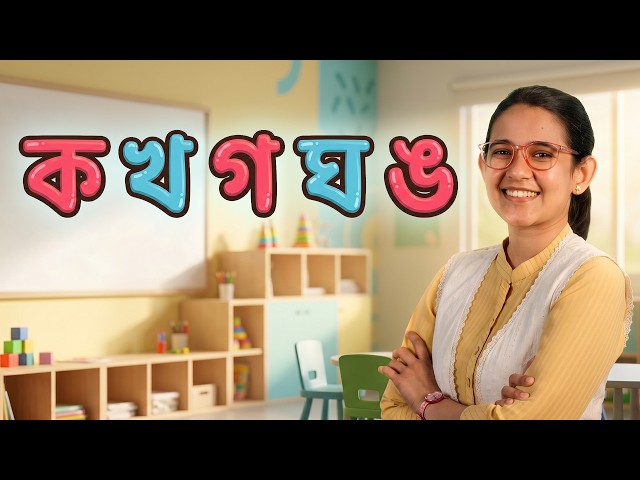 বাংলা ব্যঞ্জনবর্ণ ক খ গ ঘ ঙ শেখো । Letters in Bangla with Ms Mun । Bangla Rhymes & Kids Songs