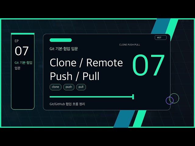 Git 기본·협업 07 | Clone/Remote/Origin 기초