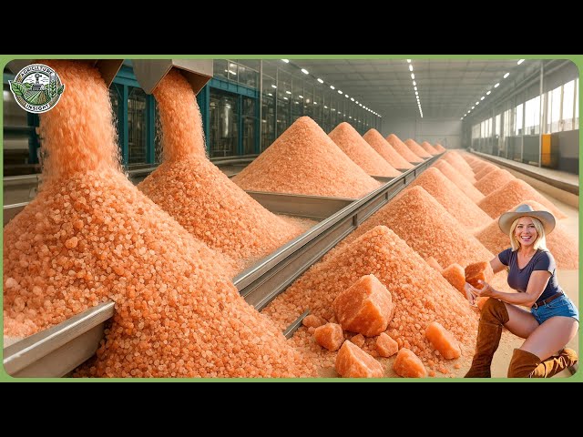 How Himalayan Pink Salt Is Made   Massive Million Tons of Pink Salt Are Harvested & Processed