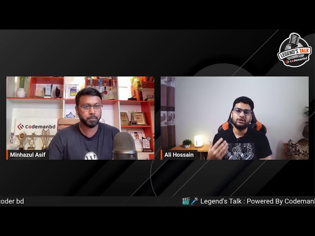 🎬🎤 Legend's Talk - Episode-12 (Guest: Ali Hossain, Procoder bd)