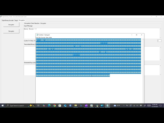 Triple Binary Code Encoder