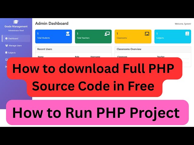 Project with free source code | how to download and run PHP projects with free full source code