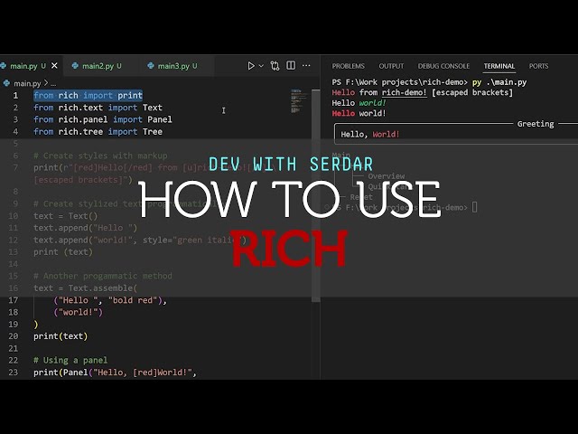 How to prettify command line output in Python with Rich