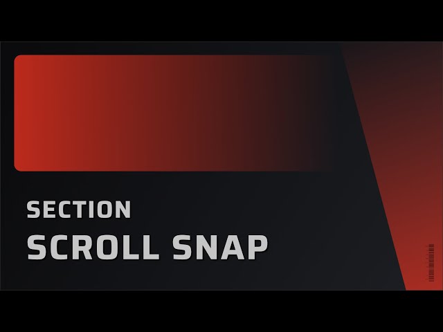 How to Create Section Scroll Snap Effect Using Flexbox - No Code