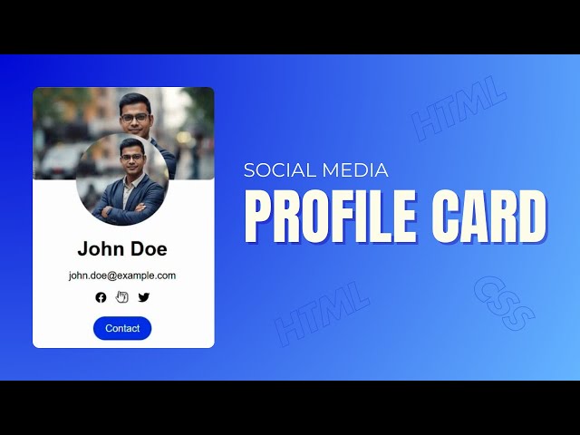 How To Make Profile Card Using HTML and CSS | Tutorial for Beginners