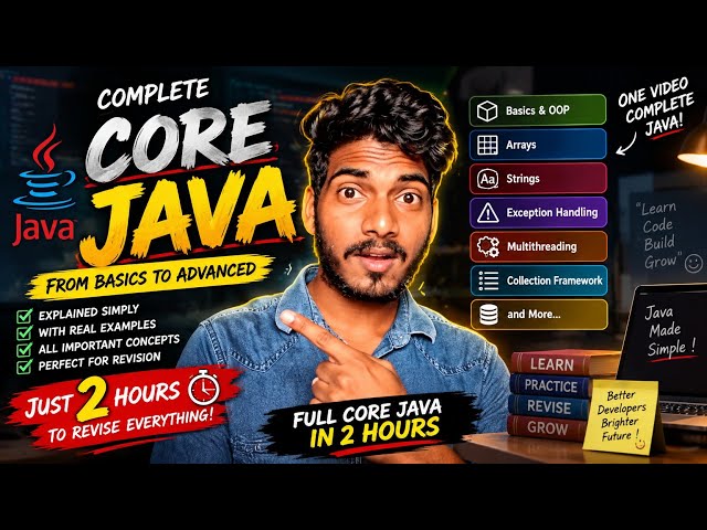 Java Full Course in 2 Hours - Complete Core Java for Beginners