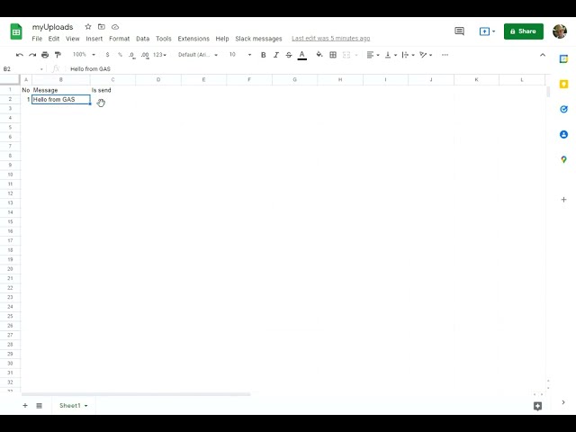Demo : Google Apps Script and Slack tool.