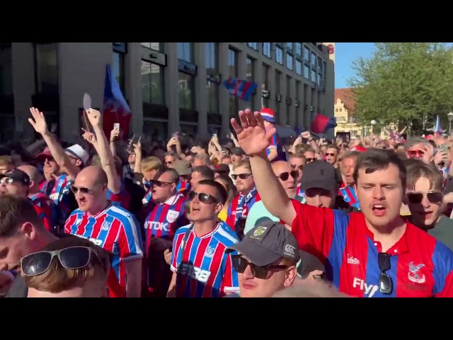10,000 Crystal Palace fans corteo in Leipzig. Conference League Final 05/27/2026 🏆 ⚽
